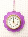Часы декоративные подарочные настенные. Ромашка, фиолетовые