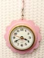 Часы декоративные подарочные настенные. Ромашка, розовые
