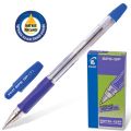 Ручка шариковая масляная PILOT BPS-GP-F, корпус синий, с резиновым упором, 0,32 мм, синяя, BРS-GP-F