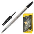 Ручка шариковая CORVINA (Италия) 51 "Classic", корпус прозрачный, узел 1 мм, линия 0,7 мм, черная, 40163/01