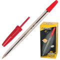 Ручка шариковая CORVINA (Италия) 51 "Classic", корпус прозрачный, узел 1 мм, линия 0,7 мм, красная, 40163/03