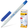 Ручка шариковая масляная BRAUBERG "Olive Pen", корпус прозрачный, узел 0,7 мм, линия 0,35 мм, синяя, 141476